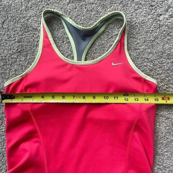 Nike Dri Fit Racerback Built In Sports Bra Tank Pink - Picture 11 of 12